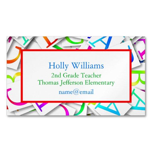 Colorful Teacher Educator Professional  Magnet