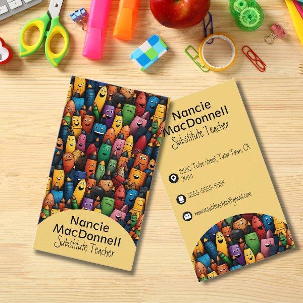Colorful Teacher Tutoring Pen Pattern