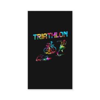 Colorful Triathlon Swim Bike Run Athlete Sports