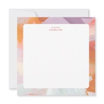 Colorful Unique Abstract Art Personalized Note Card