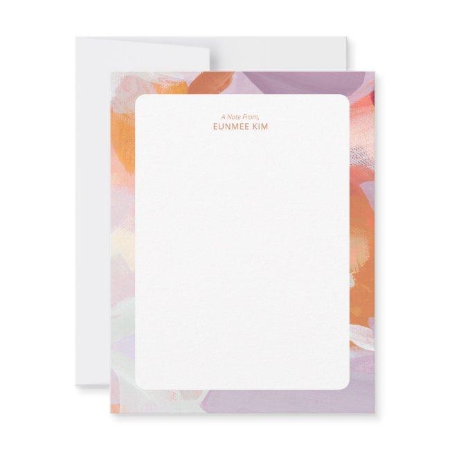 Colorful Unique Abstract Art Personalized Note Card