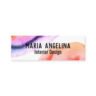 Colorful watercolor abstract art swirls multicolor mini