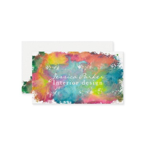 Colorful watercolor brushstroke