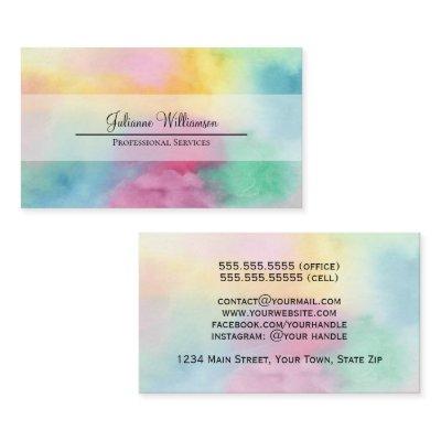 Colorful Watercolor Clouds Pretty
