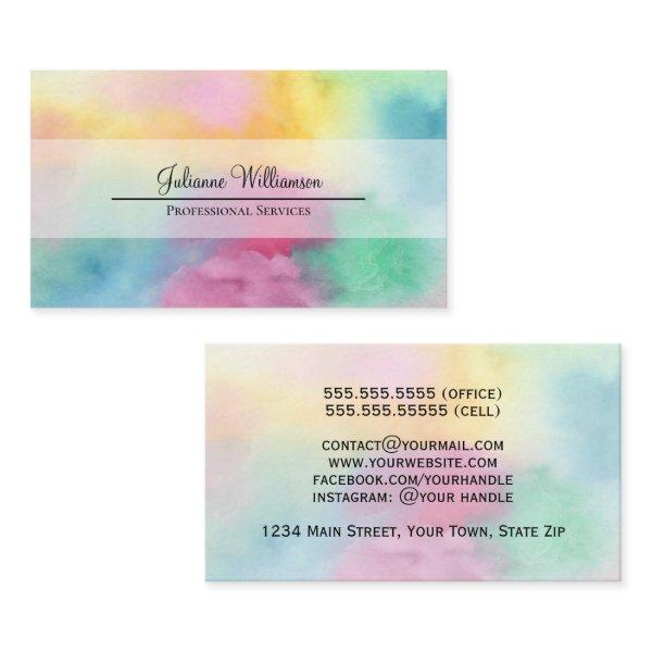 Colorful Watercolor Clouds Pretty