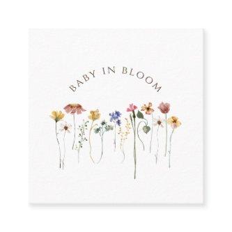 Colorful Wildflower Baby In Bloom Thank You Card