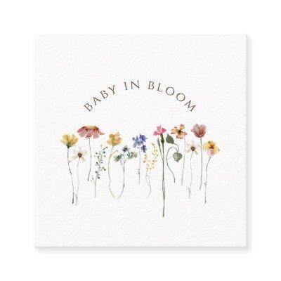 Colorful Wildflower Baby In Bloom Thank You Card