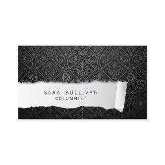 Columnist Ripped Paper Damask Publishing