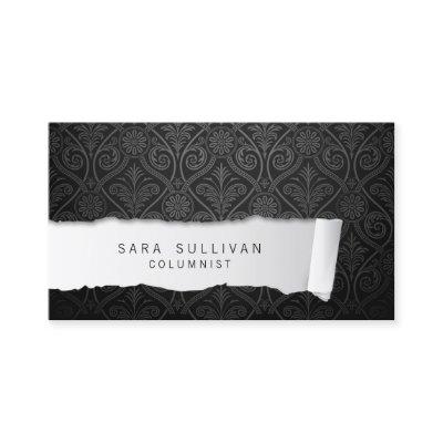 Columnist Ripped Paper Damask Publishing