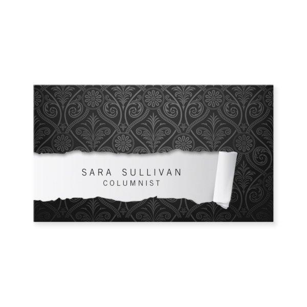 Columnist Ripped Paper Damask Publishing
