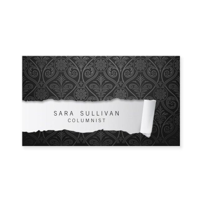 Columnist Ripped Paper Damask Publishing