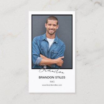 Commercial Actor  | Mini Comp Cards
