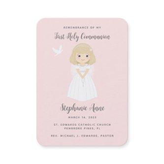 Communion Dove Blonde Girl Prayer