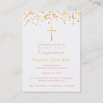 Communion Pink and Gold Confetti