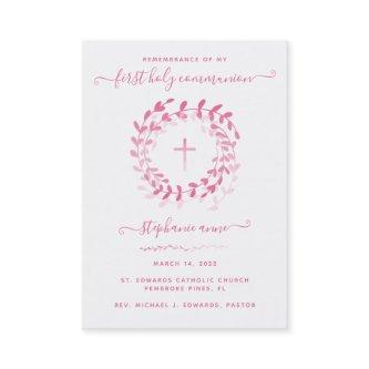 Communion Pink Wreath and Cross