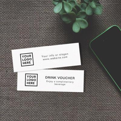 Company Event Drink Voucher Logo Card