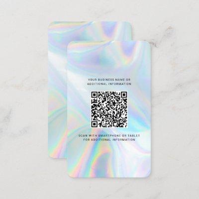 Company Logo and QR Code Holographic Print