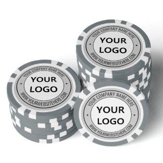 Company Logo and Text Your Business Poker Chips