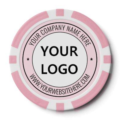 Company Logo and Text Your Business Poker Chips