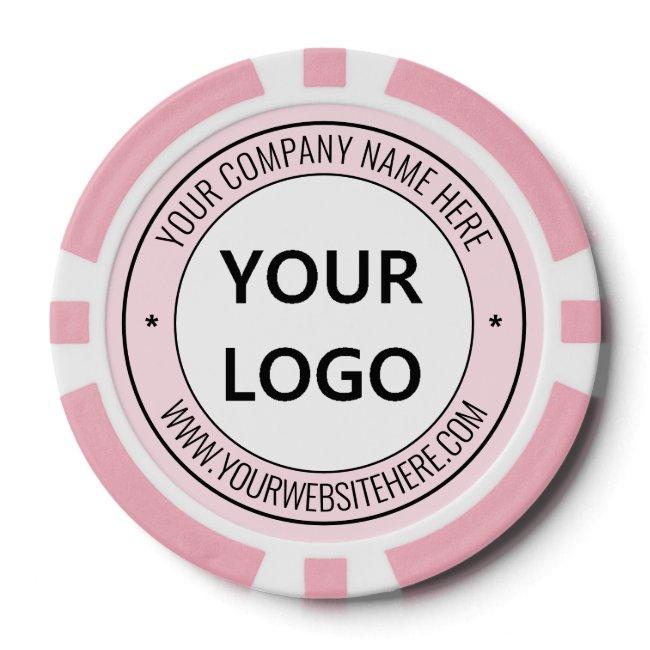 Company Logo and Text Your Business Poker Chips