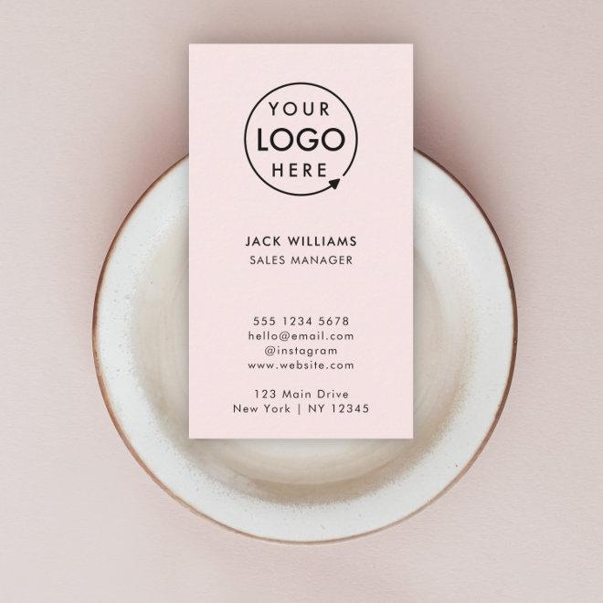 Company Logo | Blush Pink Modern Vertical Stylish