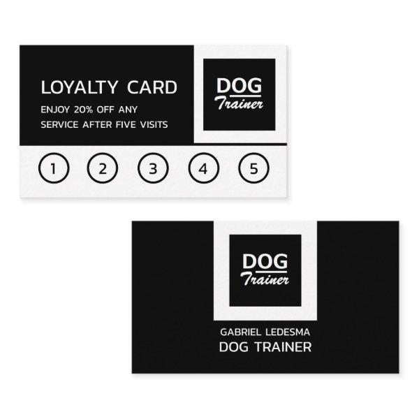 Company Logo, Dog Trainer Business Loyalty Card