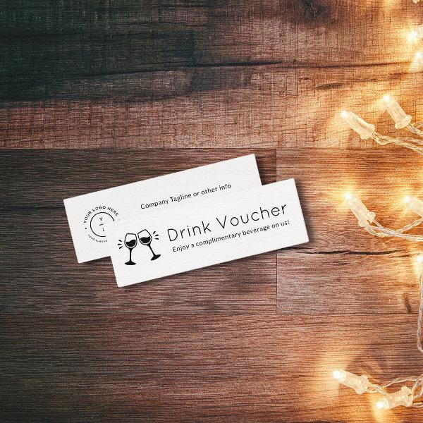 Company Logo Drink Voucher | Corporate Event Mini