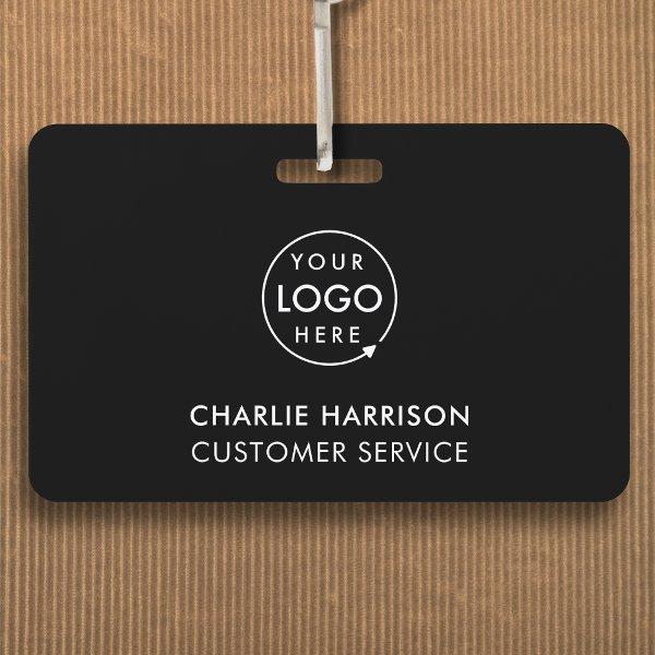 Company Logo ID | Employee Staff Minimalist Black Badge