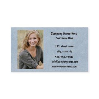 Company Logo & Information | Blue Background on