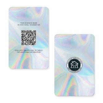 Company Logo QR Code Holographic Modern