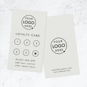 Company Logo | Silver Gray Modern Business Loyalty Card