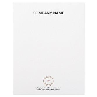 Company Name Business Logo Contact Details White Letterhead