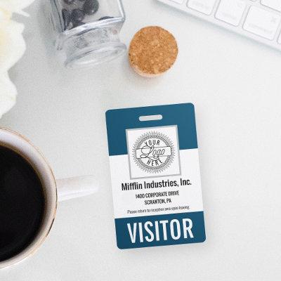 Company Name & Logo Visitor Pass ID Badge
