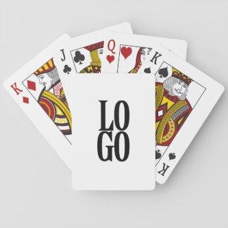 Company or Business Custom Logo on White Playing Cards