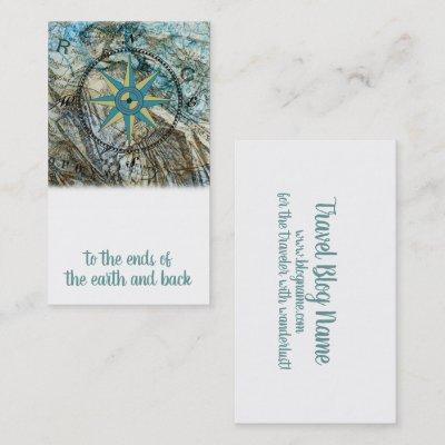 Compass Rose And Map Travel Blog