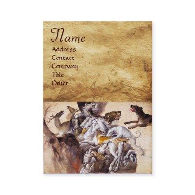 COMPOSITION WITH ANIMALS,REARING HORSES,DEERS,DOGS