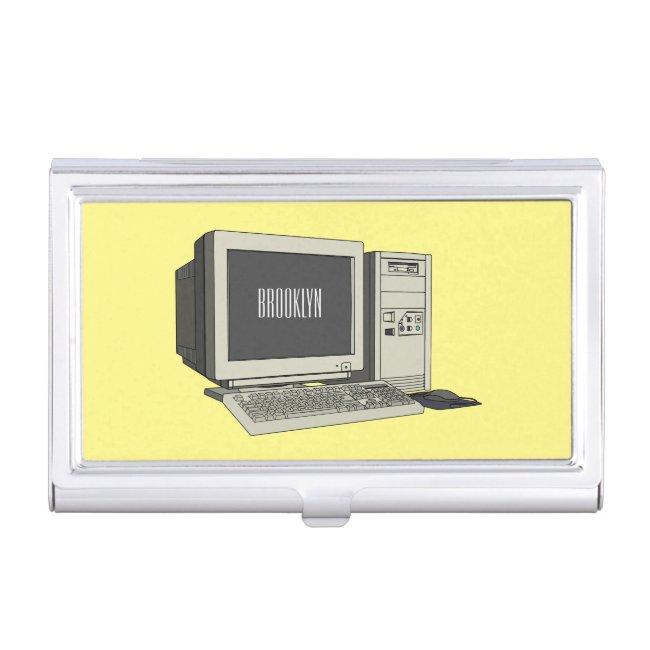 Computer cartoon illustration case