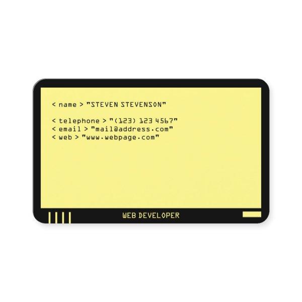 Computer monitor faux look black yellow