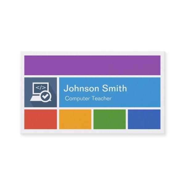 Computer Teacher - Creative Modern Metro Style