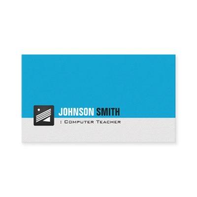Computer Teacher - Personal Aqua Blue