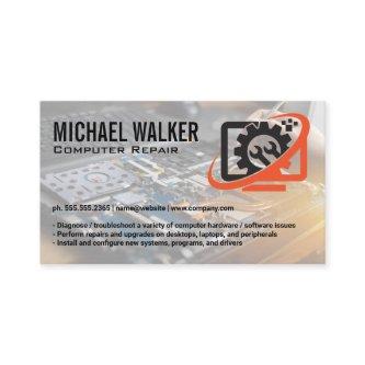 Computer Tech Repair Logo | Technician Working
