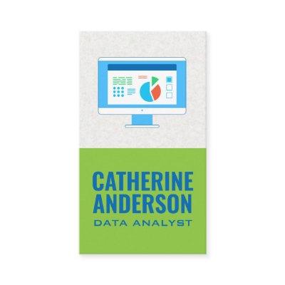 Computer with Charts | Information Analyst