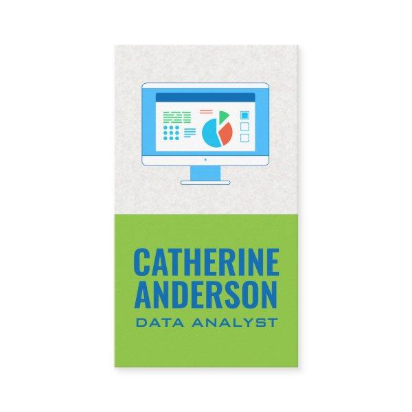 Computer with Charts | Information Analyst