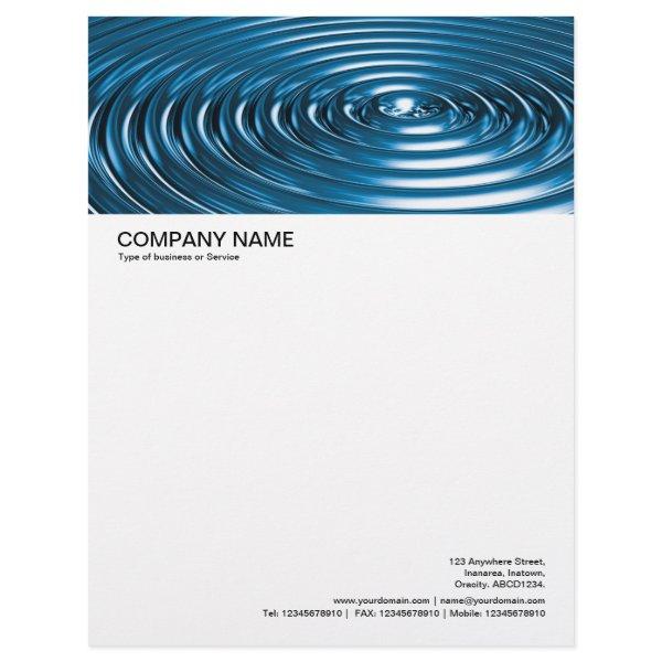 Concentric Rings - Blue Chrome  Letterhead