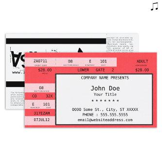 concert ticket (customizable)