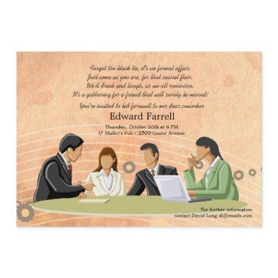 Conference Meeting Office Retirement Party Invites