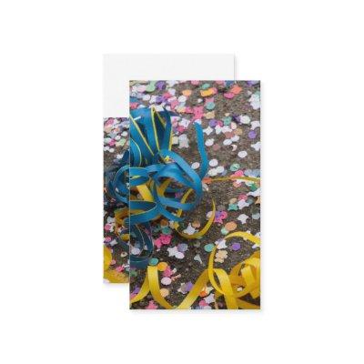 confetti and streamers at carnival