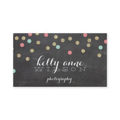 CONFETTI GLITTER cute gold coral mint chalkboard