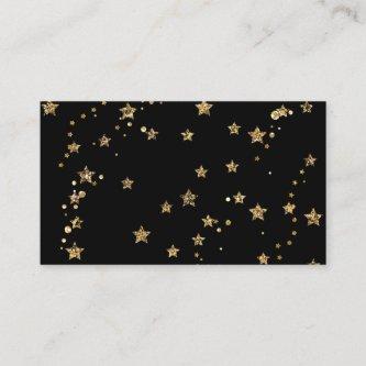 Confetti golden stars glitter shine elegant black