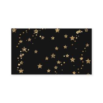 Confetti golden stars glitter shine elegant black